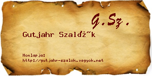 Gutjahr Szalók névjegykártya